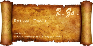 Ratkay Zsolt névjegykártya